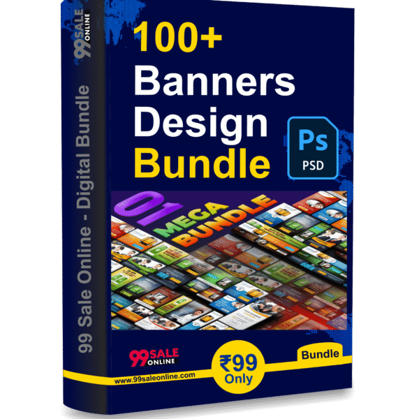 100+ Banners Design Bundle (PSD File) Only ₹99