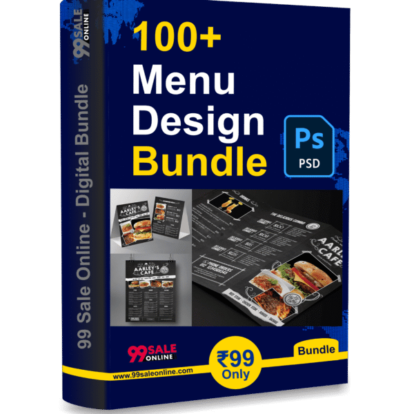 100+ Menu Design Bundle (PSD File) Only ₹99