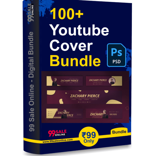 100+ Youtube Cover Design Bundle (PSD File) Only ₹99