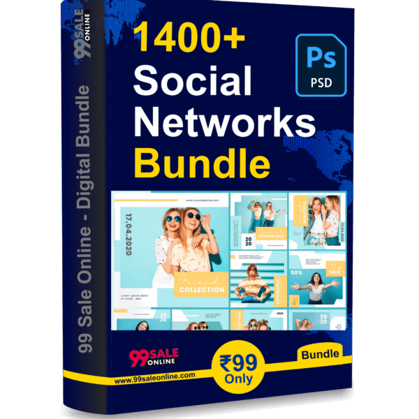 1400+ Social Networks Design Bundle (PSD File) Only ₹99