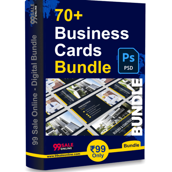 70+ Business Cards Design Bundle (PSD File) Only ₹99